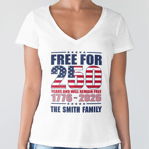 Custom Family Name Free For 250 Years Independence Day Patriotic Bright Shirt LM32 895181