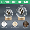 Personalized Mom Hugging Kid, The Day You Became My Mom Engraved Crystal Ball LED Night Light - Mother's Day Gift for Mom HO82 901458