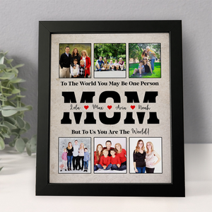 Custom Photo To Me You Are The World Picture Frame Father's Day Gift HA75 892296
