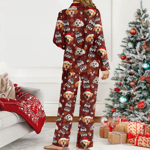 Custom Dog Face Cute Best Dog Dad Ever Christmas Pajamas LM32 895749