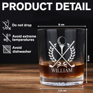 Personalized The Golffather Engraved Whiskey Glass Gift For Husband, Boyfriend, Golf Lovers HO82 900850