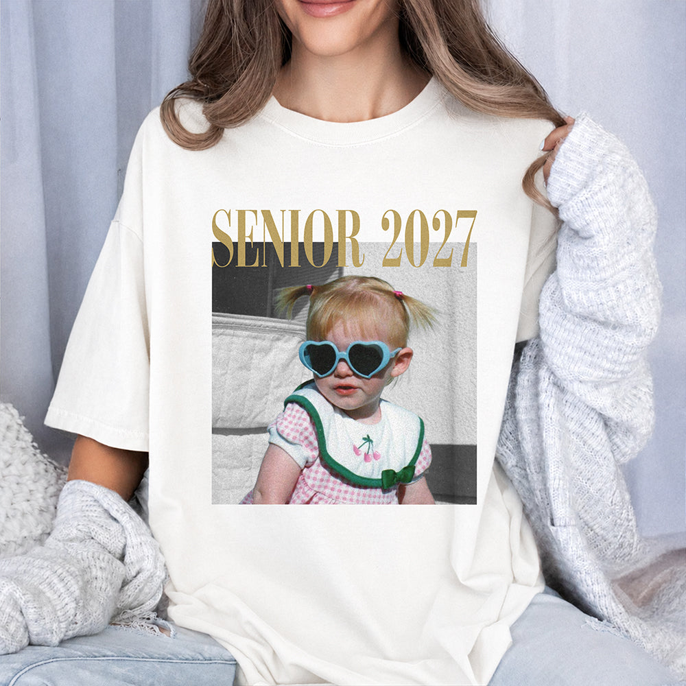 Personalised Vintage Photo Senior 2027 Comfort Shirt HA75 922052