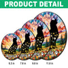Custom Floral Dog Memorial For Dog Lover Stained Glass Suncatcher TH10 894461