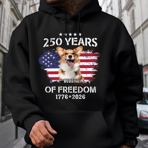 Custom Dog Photo Celebrate 250 Years of America Dark Shirt CH07 899772