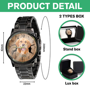 Custom Dog Photo 3D Inflated Men's Watch Gift For Dog Dad HO82 893760