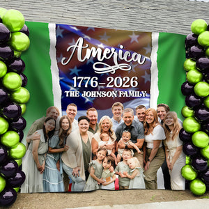 Custom Family Name America 1776 - 2026 Backdrop TH10 896571