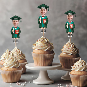 Custom Funny Face Class of 2025 Graduation Decoration Cupcake Toppers HA75 892120