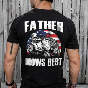 Custom Photo Father Mows Best Retro Backside Shirt LM32 893635
