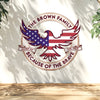 Custom Family Name Home Of The Free 250 Metal Sign TH10 898909