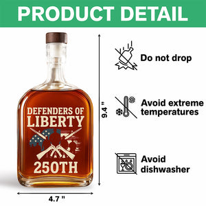 Defenders Of Liberty 250th Anniversary USA Whiskey Bottle HA75 897298