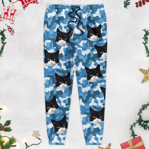 Custom Photo Camo Background For Cat Lover Sweatpants N304 888788