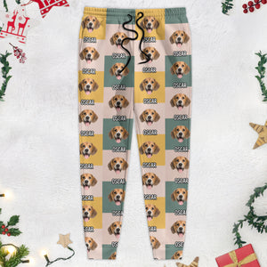Custom Dog Photo With Christmas Pattern For Men and Women Sweatpants N304 889678