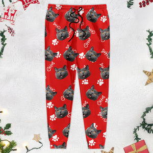 Custom Dog Cat Photo With Colorful Background Pants Christmas Gift TA29 HA75 889957