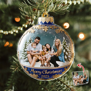 Custom Family Photo Acrylic Ornament Gift For Family HA75 897176