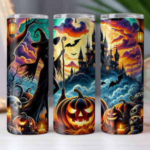 Halloween Witches And Pumpkin Skinny Tumbler HO82 894958