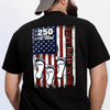 Best Dad Ever USA 250 Years Back Shirt, Custom Footprint Kids Names T-Shirt For Dad CH07 910994