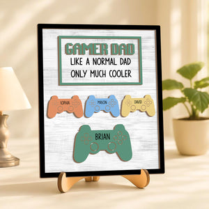 Gamer Dad 2-Layered Wooden Plaque With Stand TH10 892991