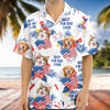 Custom Dog Cat Photo Personalized Patriotic Tropical Hawaiian Shirt 4th Of July Gift CH07 895688