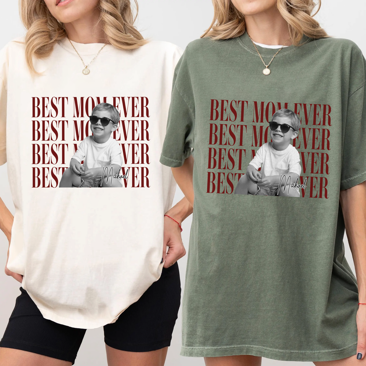 Personalized Vintage Photo Best Mom Ever, Best Mom Ever Comfort Shirt HA75 921272