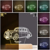 Custom 3D Car Sketch Shaped LED Night Light Plaque LM32 895015