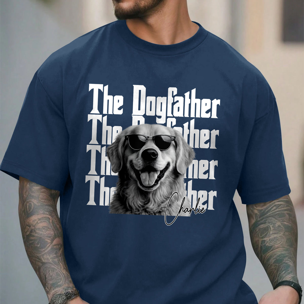 Personalized Vintage Photo The Dogfather Catfather Comfort Shirt For Dog Cat Lovers HA75 921568