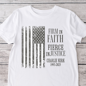 Charlie Kirk US Flag Bright Shirt HA75 644012