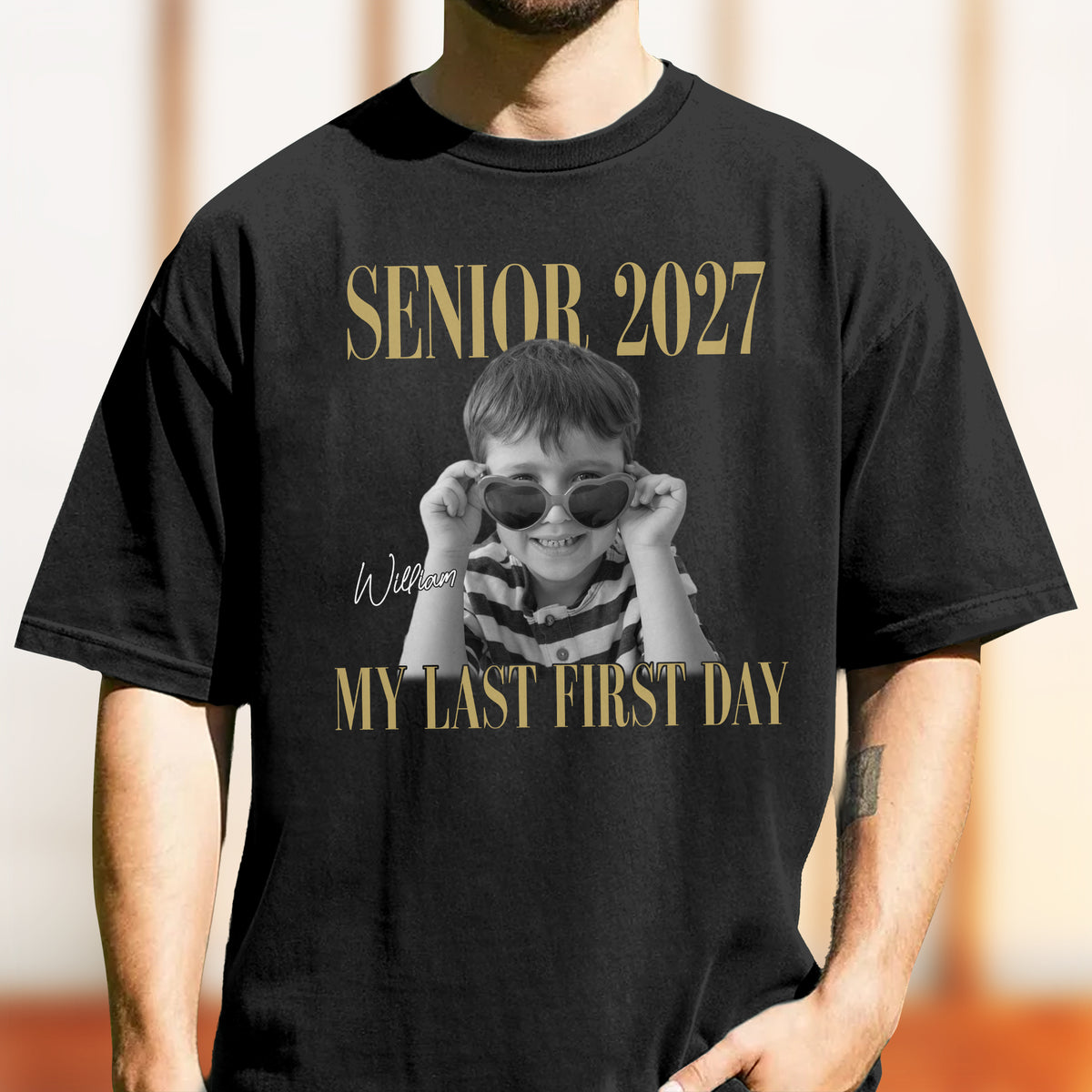 Custom Photo Senior 2027 My Last First Day Comfort Shirt - Personalized Back to School Gift HA75 922058