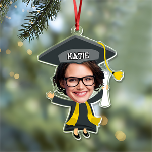 Custom Funny Face Graduation Acrylic Ornament HA75 892710