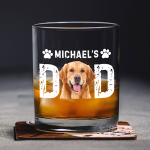 Custom Dog Photo Whiskey Glass For Dog Dad TH10 892915