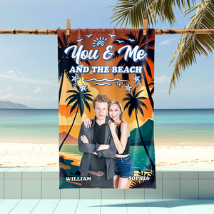 Custom Photo I Love You To The Beach And Back Personalized Beach Towel CH07 895804