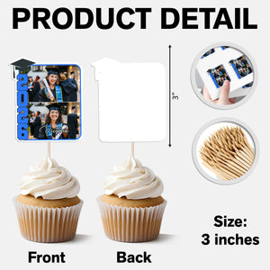Custom Photo 2025 Graduation Party Decoration Cupcake Toppers LM32 893265