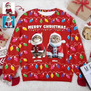 Custom Photo Meowy Catmas Christmas Ugly Sweater HA75 892970
