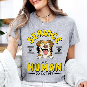 Service Human, Do Not Pet Personalized Birght Shirt For Dog Lovers CH07 895630