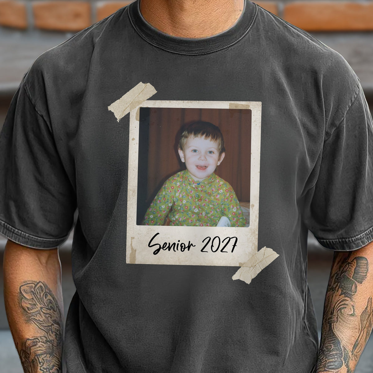 Custom Senior 2027 Photo Comfort Shirt Vintage Polaroid TH10 170559