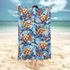 Custom Hawaii In The Air Face Dog Photo Beach Towel HO82 894008