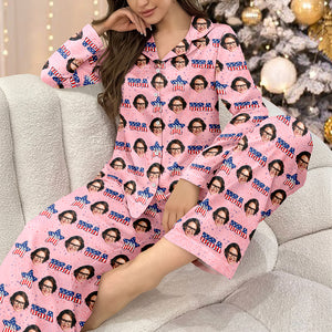 Custom Face Celebrate 250 Years America Anniversary 250th Independence Day Pajamas CH07 899746