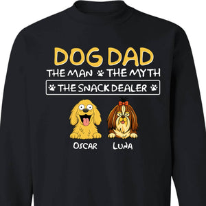 Dog Dad The Man The Myth The Snack Dealer Dark Shirt Personalized Gift For Father's Day HO82 893698
