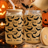 Personalized Name Cute Halloween Glass Can With Lid Spooky Season HA75 922000