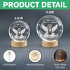 Custom Photo Dog Cat Pet Your Light Will Always Shine In My Heart Memorial Engraved Crystal Ball LED Night Light HO82 901434