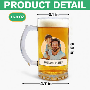 Custom Photo Best Dad Ever For Father's Day Beer Mug TH10 892563