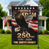 Custom Family Name 250th U.S. Independence Anniversary Personalized Garden Flag HA75 898772
