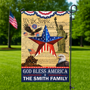 Custom Family Name We The People Flag God Bless America 250th Anniversary Garden Flag CH07 899170