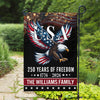 Custom Family Name 250 Years Of Freedom Patriotic Eagle Garden Flag HO82 901166