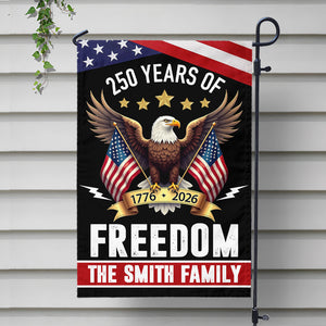 Custom Family Name 250 Years America Freedom With Eagles Garden Flag LM32 895209