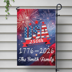 USA 250th Years Anniversary 1776 America 2026 USA July 4th Personalized Garden Flag HA75 897902