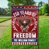 Personalized Family Name America 250 of Freedom With Eagle Garden Flag LM32 895141