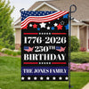 Custom Family Name 250th Anniversary 1776 - 2026 Garden Flag LM32 895155