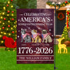 Custom Dog Celebrating America's Semiquincentennial Year Garden Flag LM32 895173