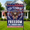Personalized Family Name America 250 of Freedom With Eagle Garden Flag LM32 895141