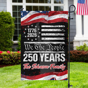 Custom 250 Years USA 250th Birthday 1776-2026 Eagle Garden Flag Gift for Family HO82 894618